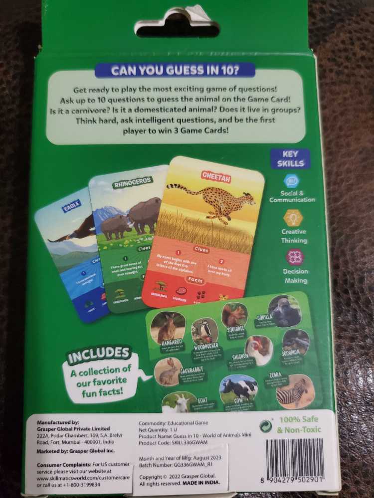 Guess In 10 Mini World Of Animals  board game collectible - Main Image 2