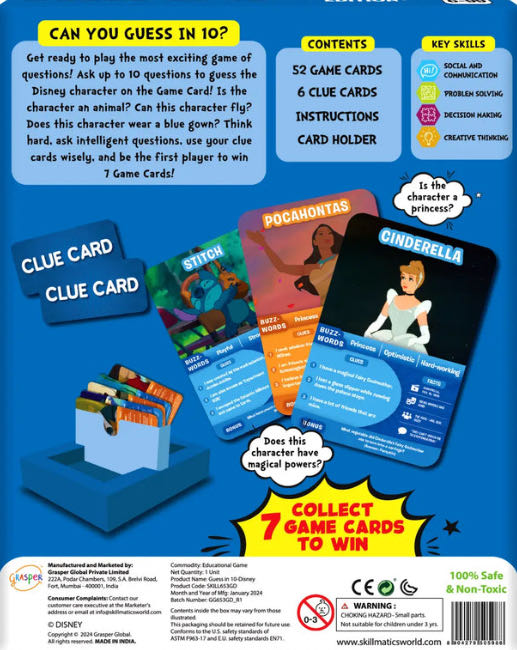 Guess In 10: Disney edition  (2-6) board game collectible [Barcode 8904279505988] - Main Image 2