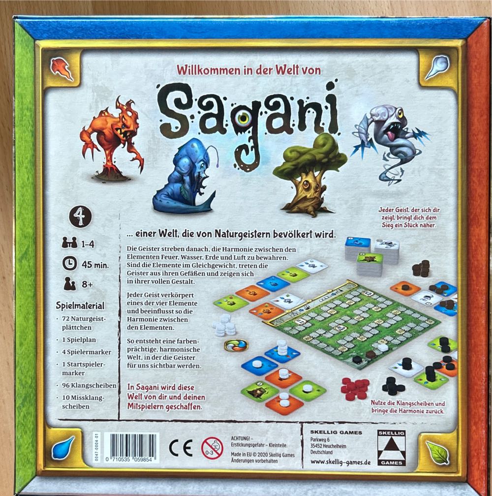 Skellig Games 47004 Sagani  (1-4) board game collectible [Barcode 710535059854] - Main Image 2