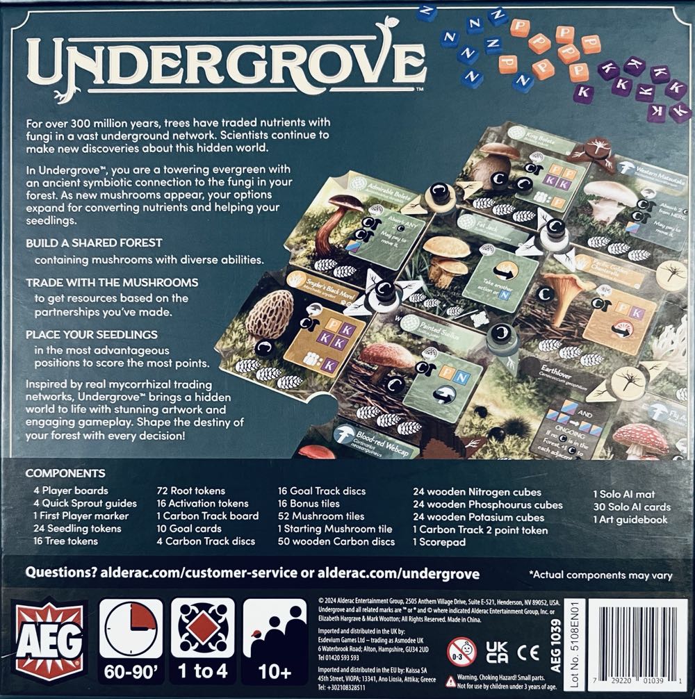 Undergrove (Deluxe Edition)  (1-4) board game collectible [Barcode 729220010391] - Main Image 2