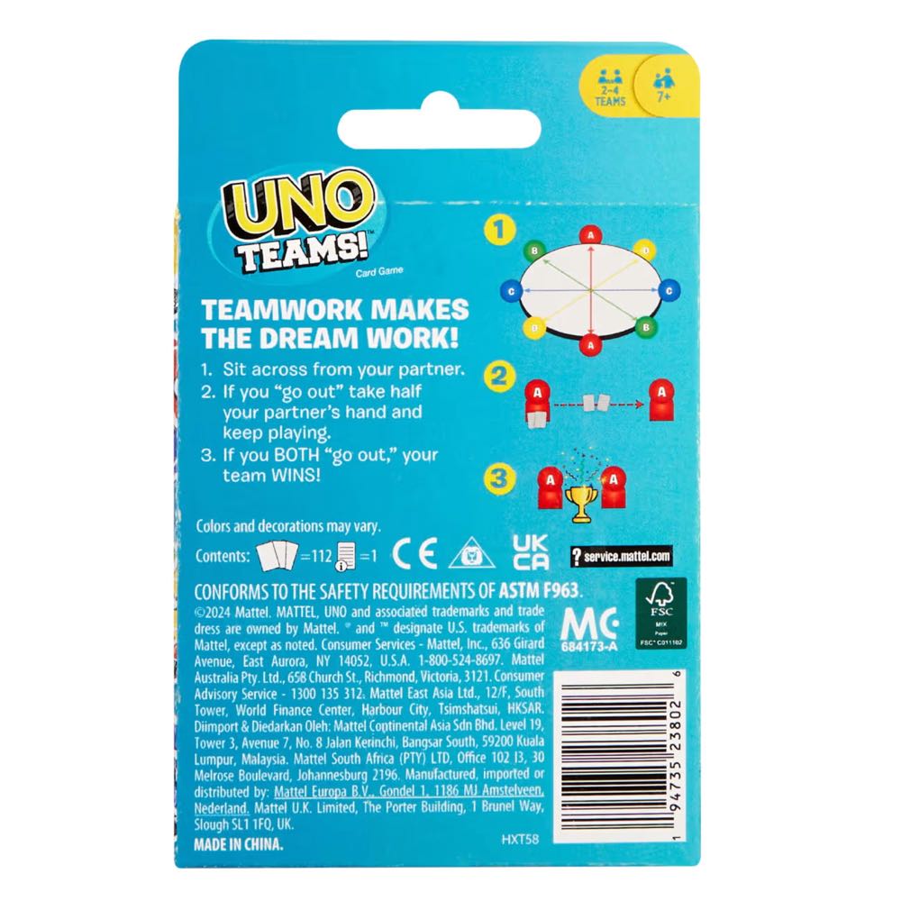 UNO Teams!  (4-8) board game collectible [Barcode 194735238026] - Main Image 4