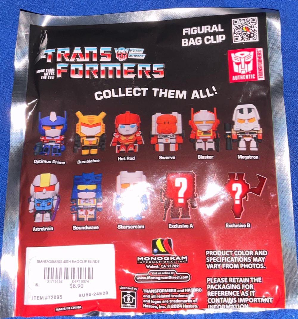 Transformers New * Clip * Blind Bag 40th Anniversary Monogram  board game collectible [Barcode 077764720956] - Main Image 3