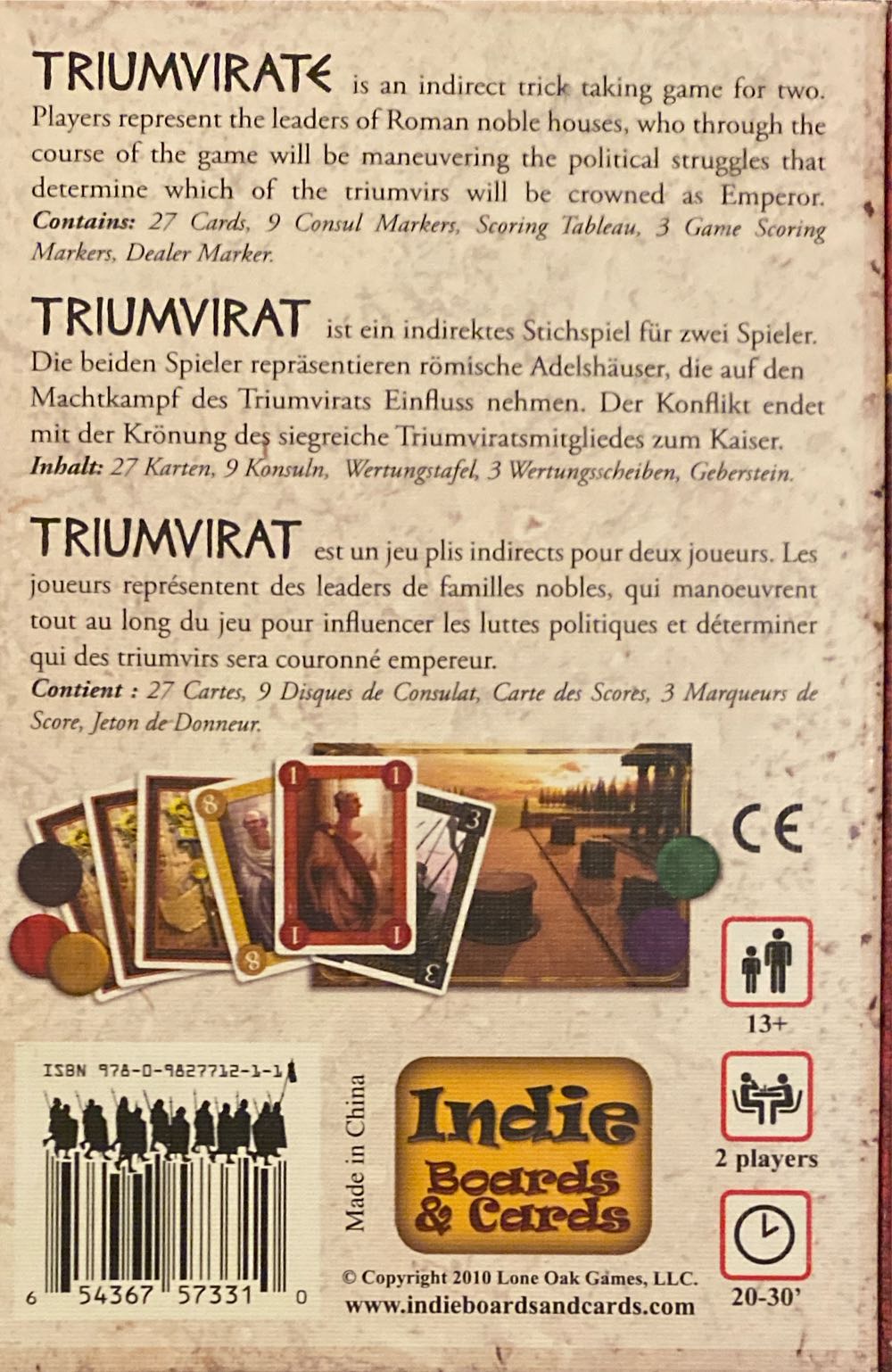 Triumvirate  board game collectible [Barcode 654367573310] - Main Image 2