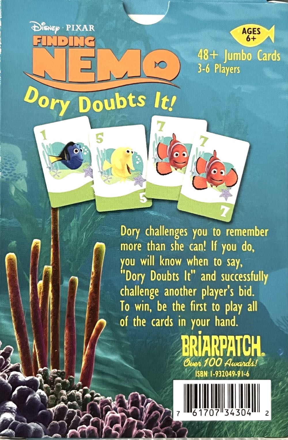 Finding Nemo Dory Doubts It!  (3 4 5 6) board game collectible [Barcode 761707343042] - Main Image 2