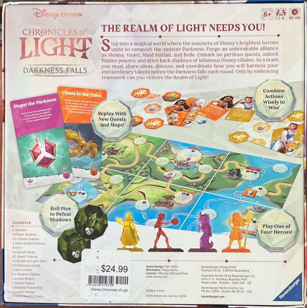 Chronicles of Light: Darkness Falls – Disney Edition  (1-4) board game collectible [Barcode 810558019719] - Main Image 2