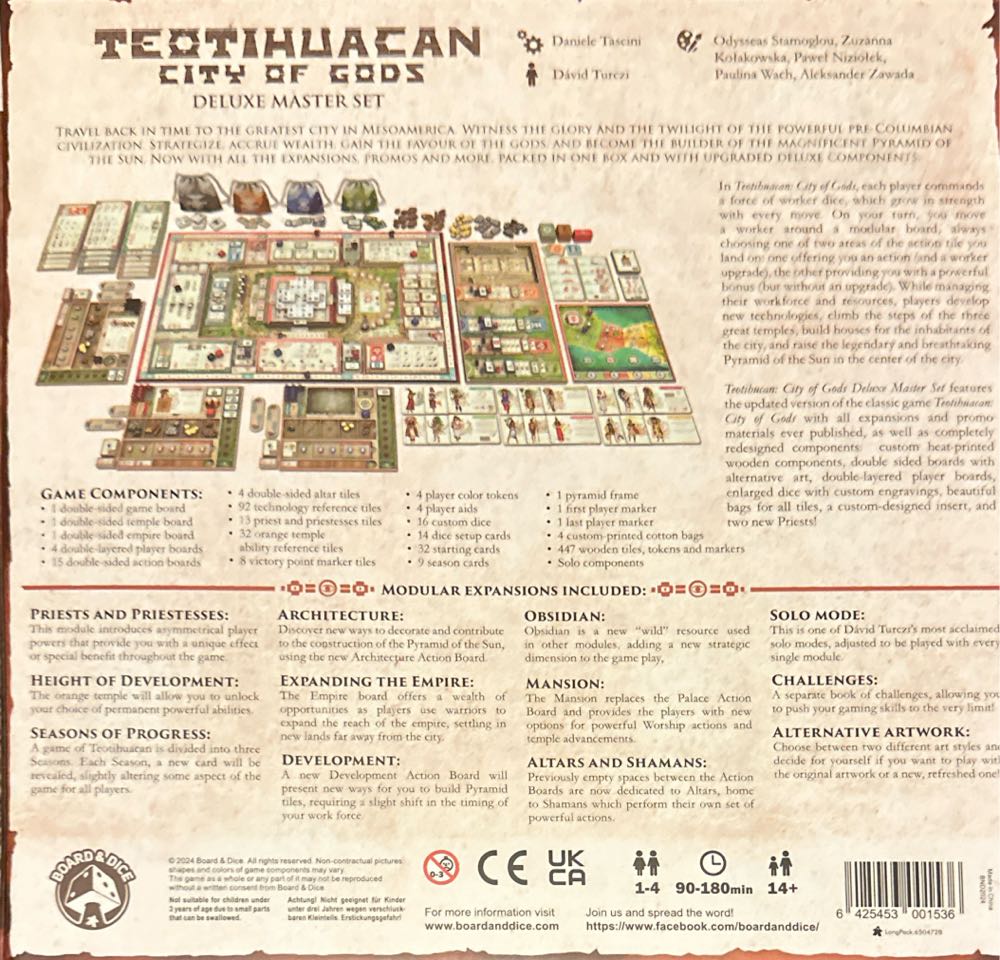 Teotihuacan City Of Gods: Deluxe Master Set  (1-5) board game collectible [Barcode 6425453001536] - Main Image 2