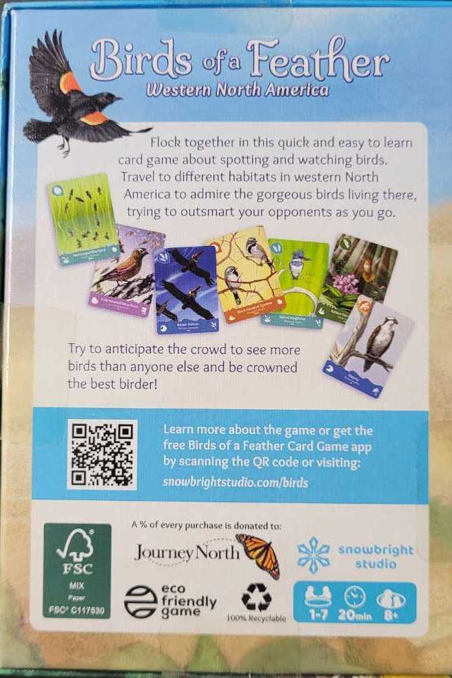 Birds Of Feather: Western North America   (1-7) board game collectible [Barcode 196852883462] - Main Image 2