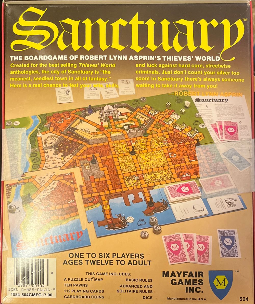 Sanctuary Thieves’ World Boardgame  (One To Six) board game collectible [Barcode 029877005048] - Main Image 3