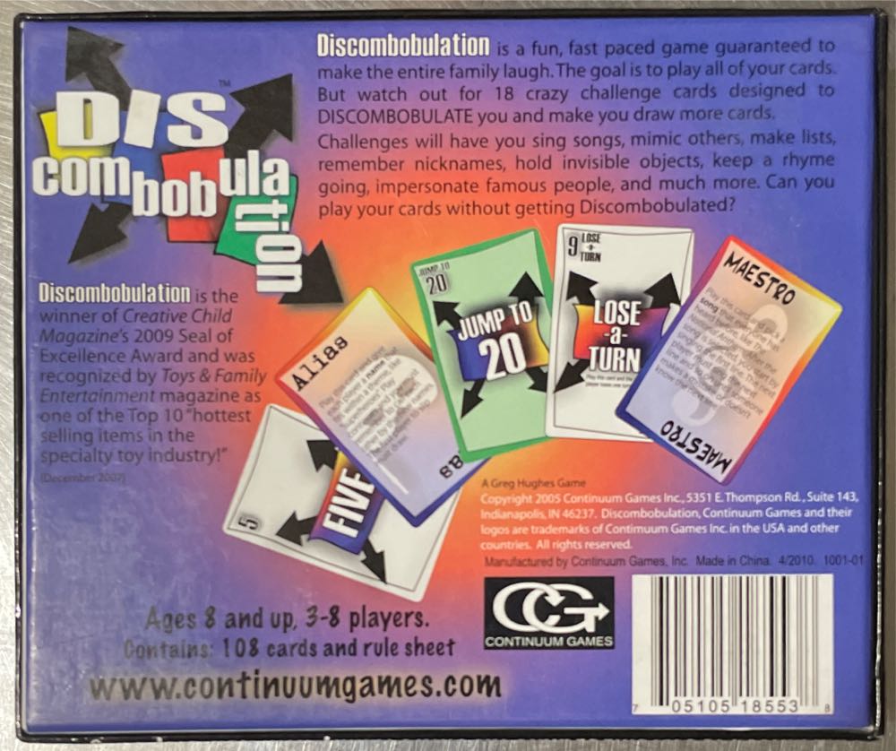 Discombobulation  (3-8) board game collectible [Barcode 705105185538] - Main Image 2