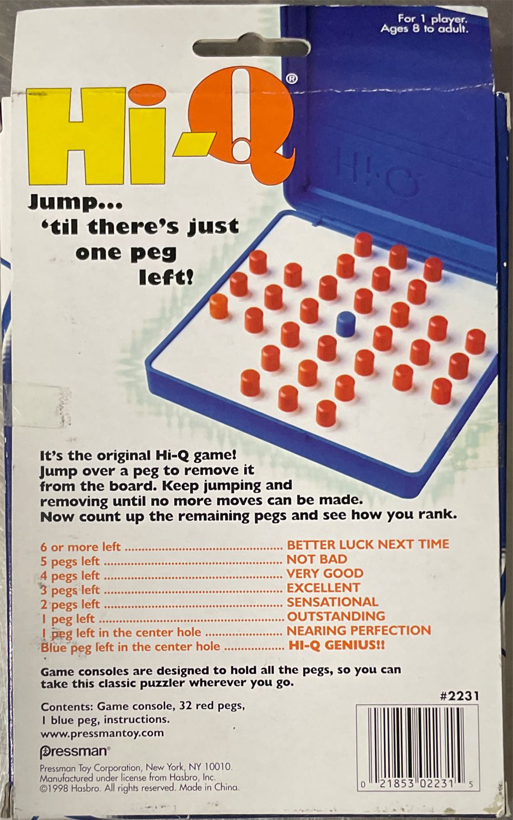Hi-Q  (1) board game collectible - Main Image 2