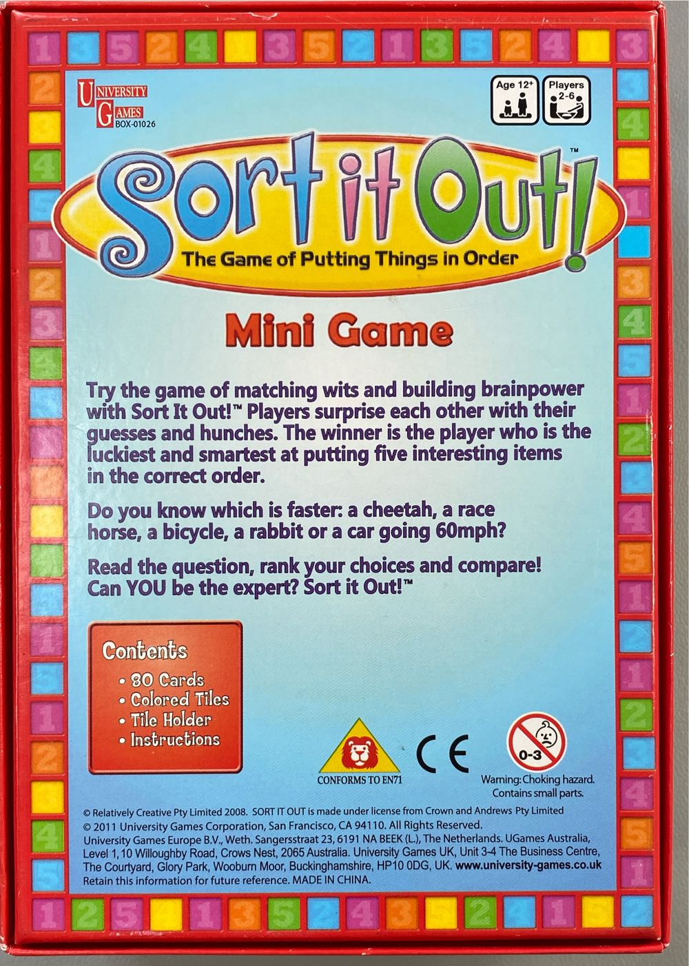 Sort It Out  (2-6) board game collectible [Barcode 5018163002897] - Main Image 2