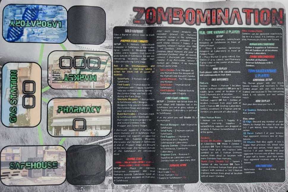 Zombomination: Apocalypse Edition   (1-2) board game collectible - Main Image 4