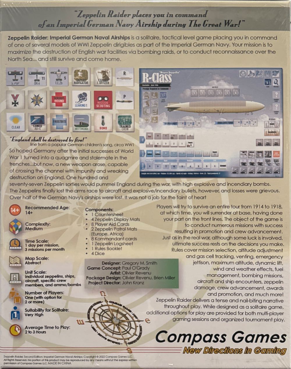 Zeppelin Raider: Imperial German Naval Airships (Second Edition)  (1) board game collectible [Barcode 196852554935] - Main Image 2
