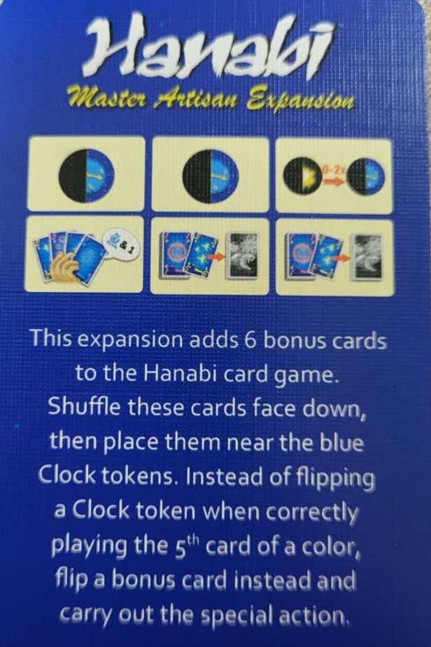 Hanabi: Master Artisan Expansion   board game collectible - Main Image 2
