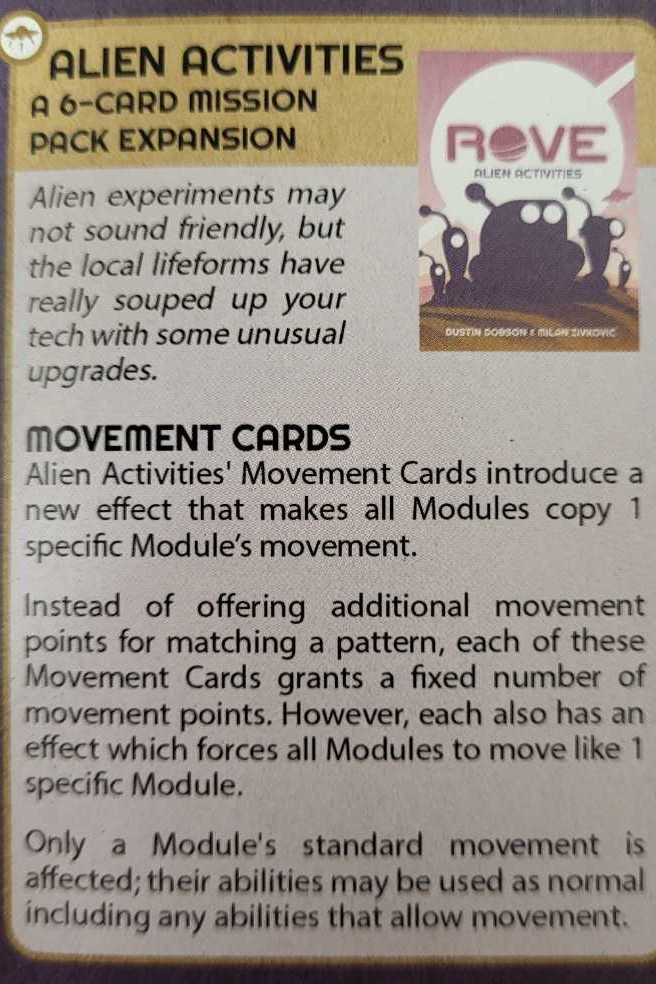 ROVE: Alien Activities   (1) board game collectible - Main Image 2