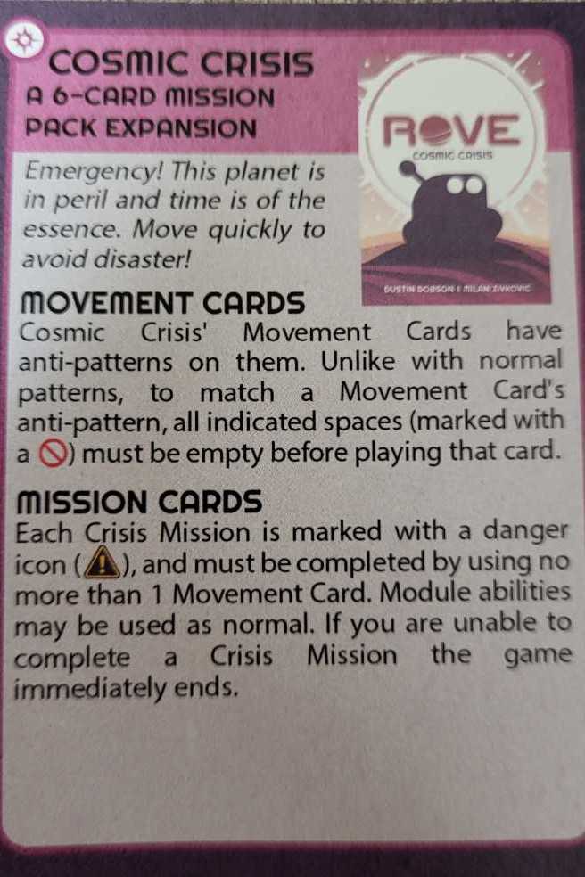 ROVE: Cosmic Crisis  (1) board game collectible - Main Image 2