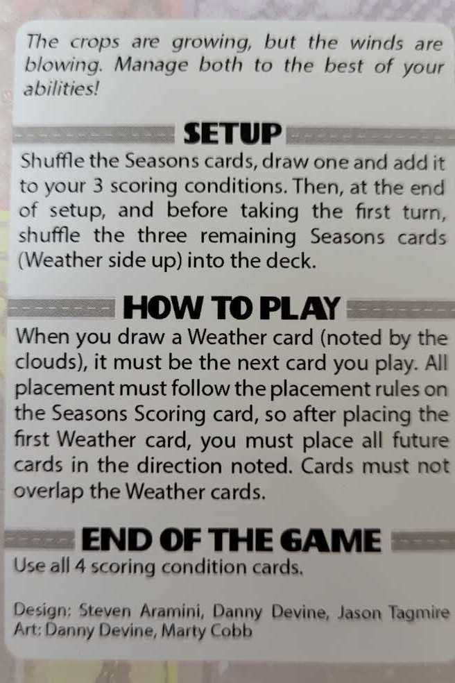 Agropolis: Seasons  (1) board game collectible - Main Image 2