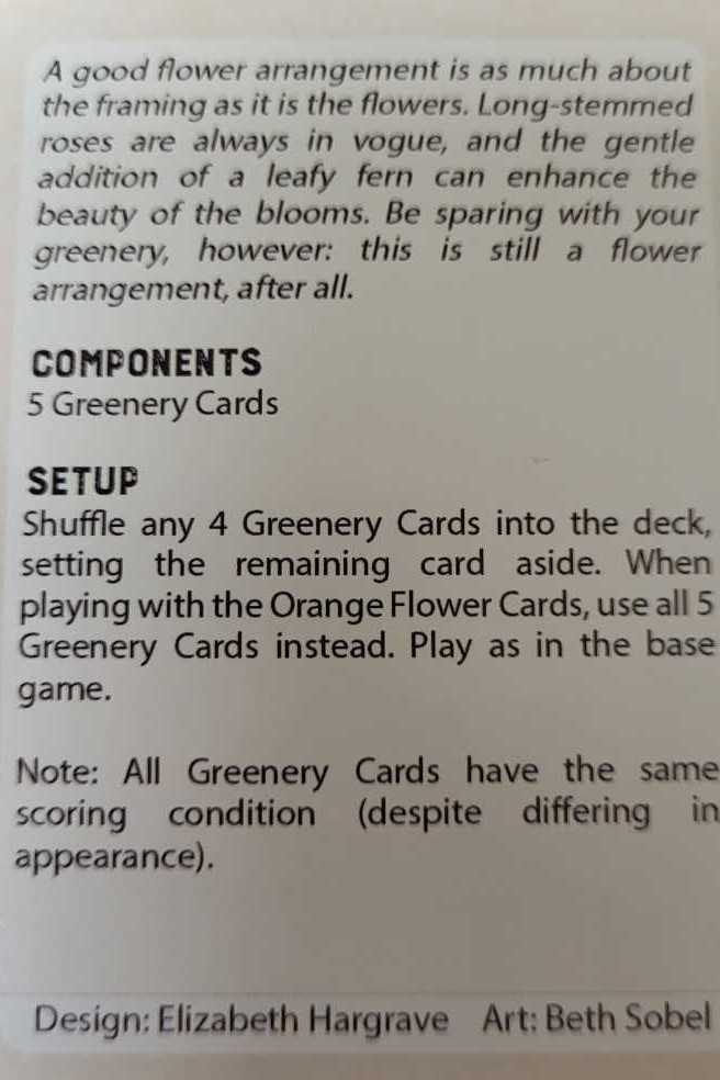 Tussie Mussie: Greenery  board game collectible - Main Image 2