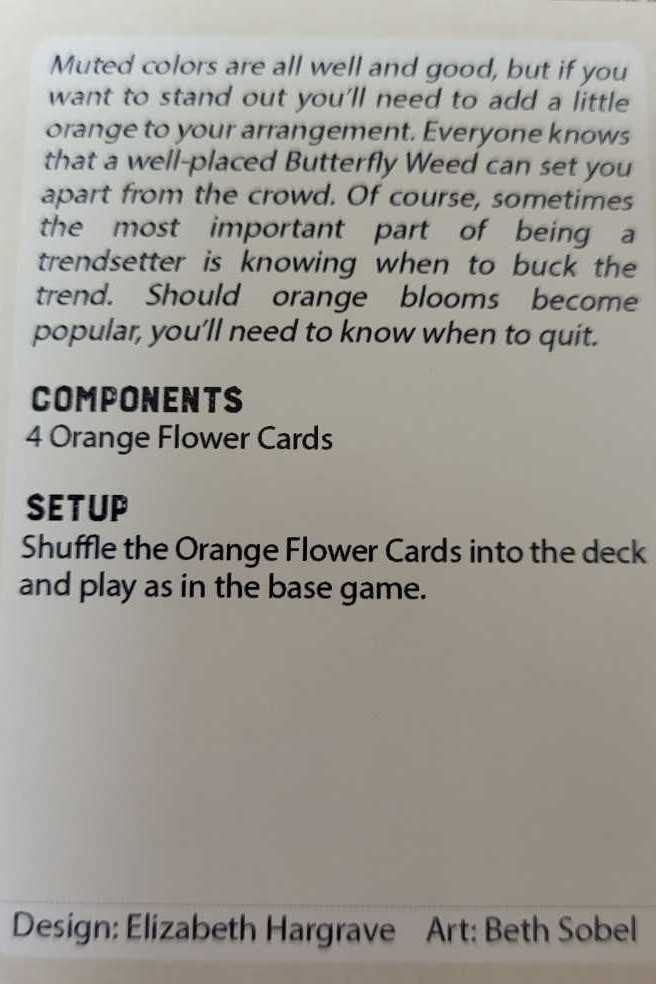 Tussie Mussie: Orange Flowers  board game collectible - Main Image 2