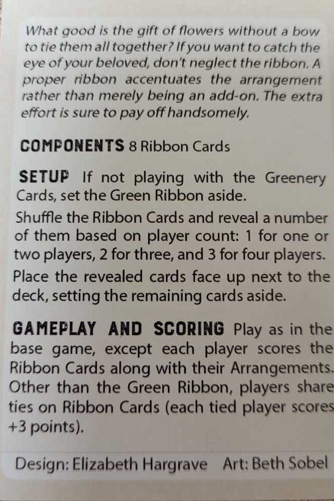 Tussie Mussie: Ribbons  board game collectible - Main Image 2