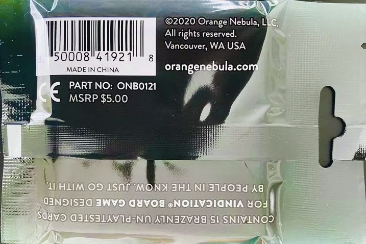 Vindication: Promo Pack 2020  (1-5) board game collectible [Barcode 840008477738] - Main Image 2