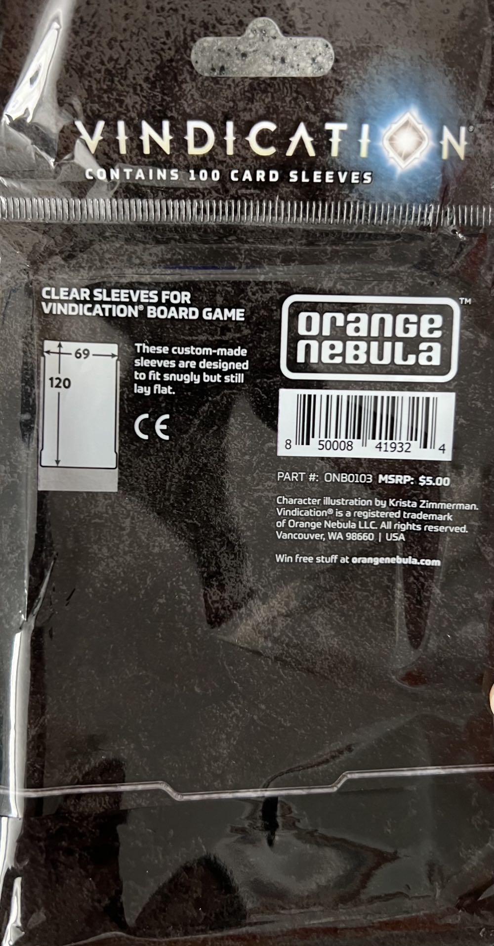 Vindication: 100 Tarot Card Sleeves  board game collectible [Barcode 850008419324] - Main Image 2