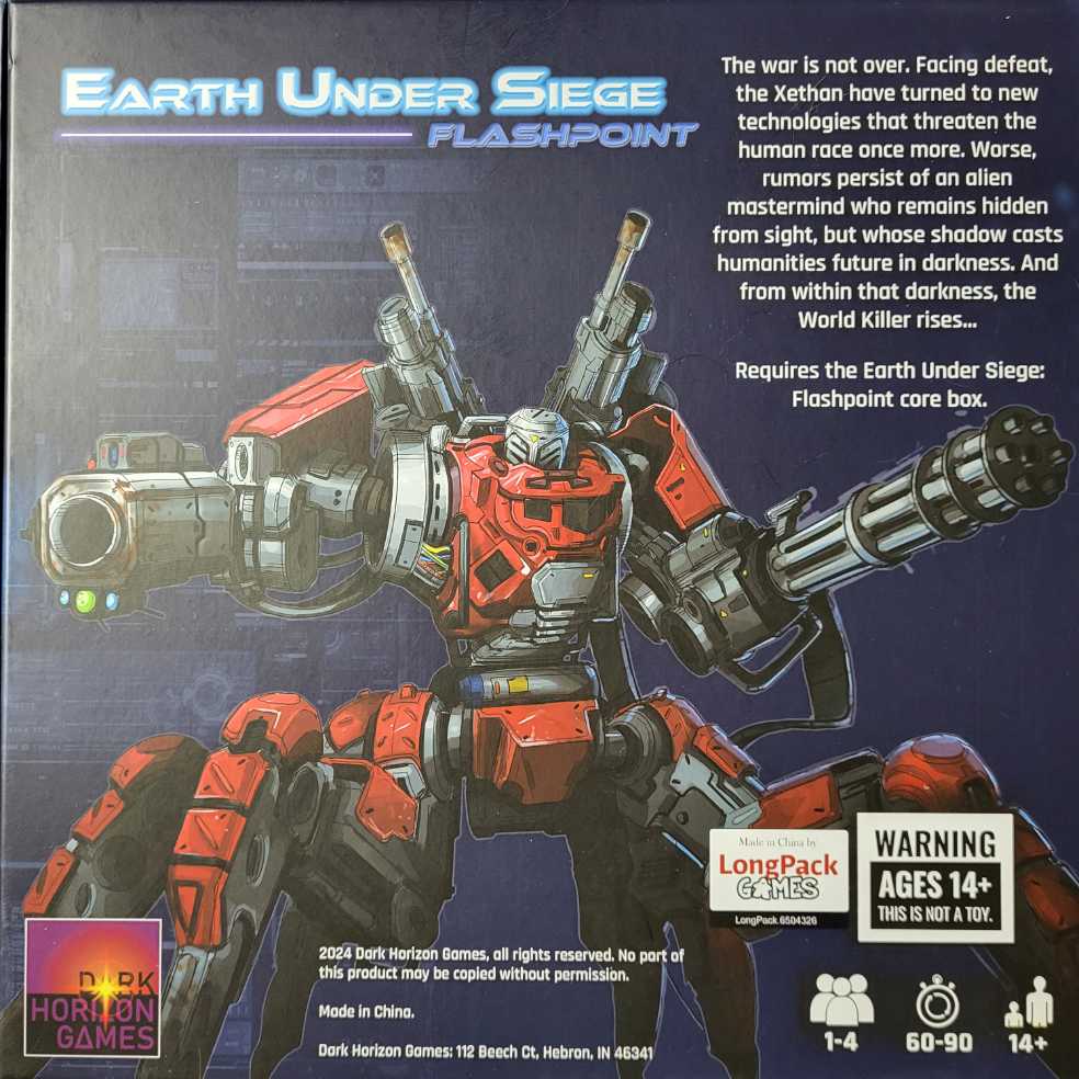 Earth Under Siege: Flashpoint: World Killer Expansion   board game collectible - Main Image 2