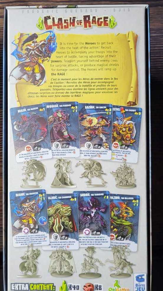 Clash Of Rage: Heroes Expansion Pack Kickstarter Exclusive  (2-5) board game collectible [Barcode 3770004610204] - Main Image 2