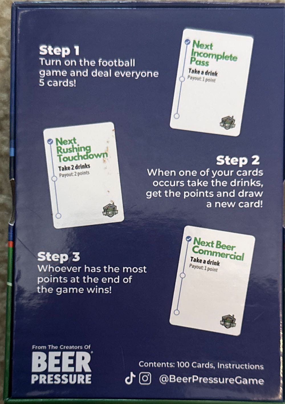 The Last Leg Football Drinking Card Game  (2+) board game collectible [Barcode 196852186273] - Main Image 2