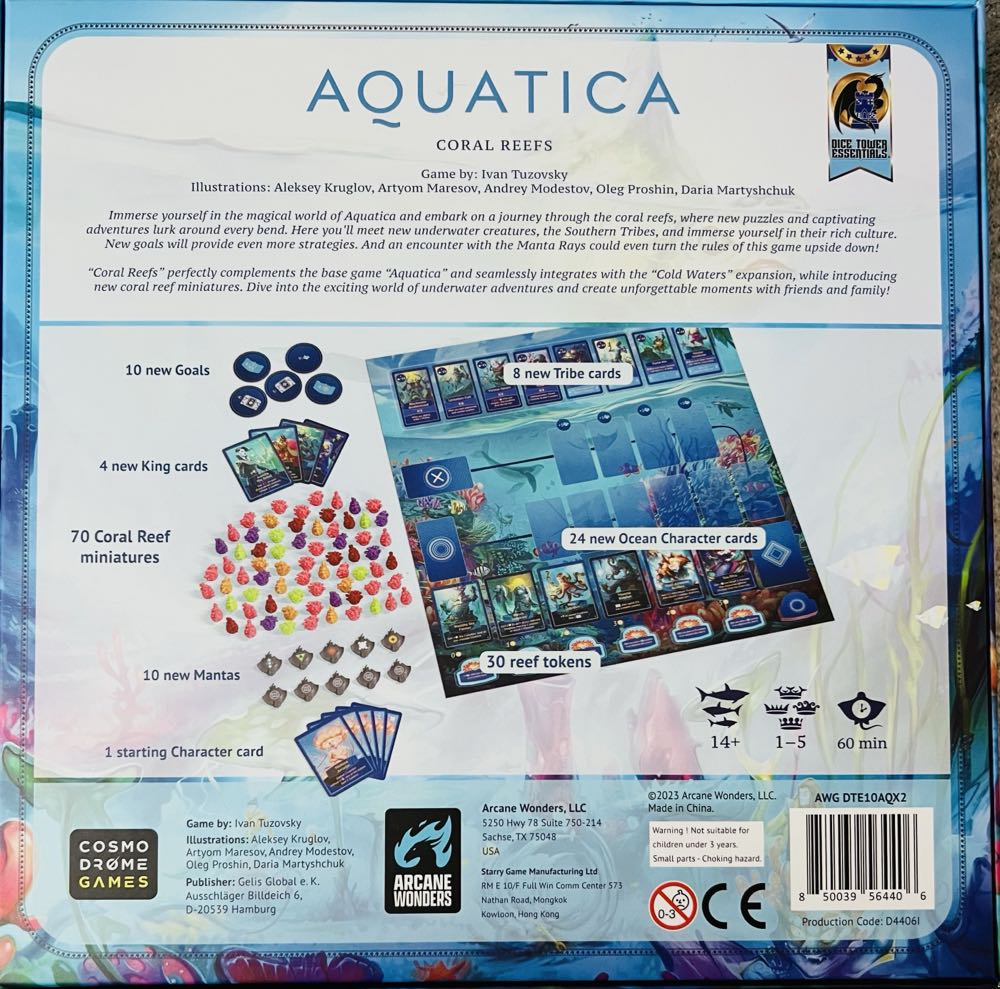 Aquatica: Coral Reef  (1 2 3 4 5) board game collectible [Barcode 850039564406] - Main Image 2