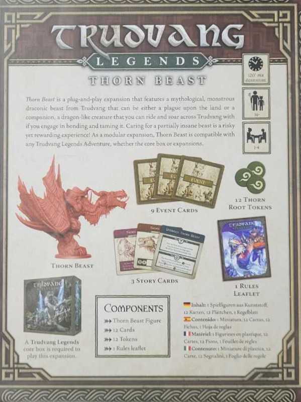 Trudvang Legends: Thorn Beast  (1-4) board game collectible [Barcode 889696010742] - Main Image 2