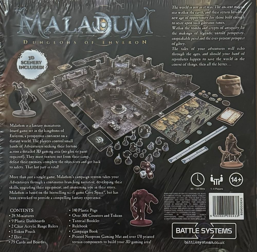 Maladum: Dungeons of Enveron  (1-6 Players) board game collectible [Barcode 5060660090433] - Main Image 2