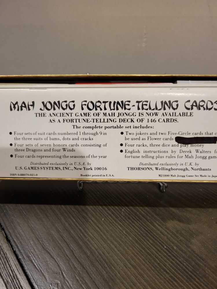 Mah Jongg Fortune-telling Card  board game collectible - Main Image 2