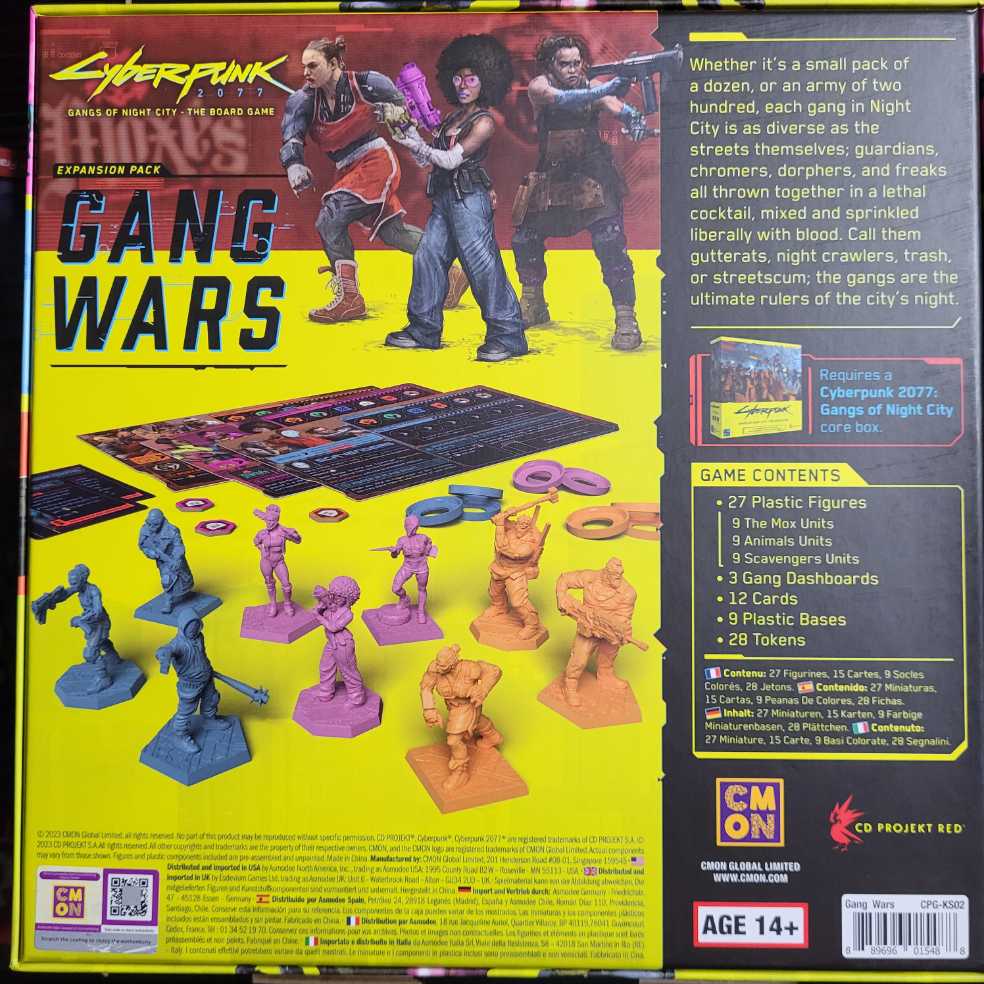 Cyberpunk Gangs Of Night City Gang Wars Exclusive Expansion  board game collectible [Barcode 889696015488] - Main Image 2