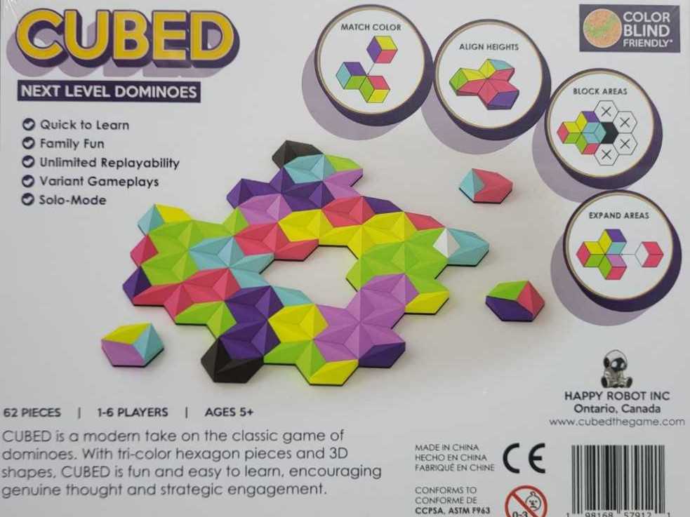 Cubed: Next Level Dominoes   (1-6) board game collectible [Barcode 198168579121] - Main Image 2