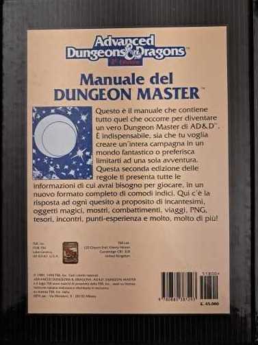 AD&D 2a Ed. Manuale del Dungeon Master  board game collectible - Main Image 2