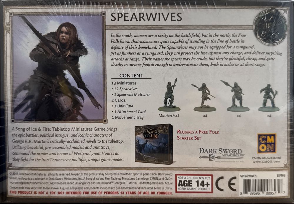 A Song Of Ice And Fire Spearwives Unit Box  board game collectible [Barcode 889696008572] - Main Image 2