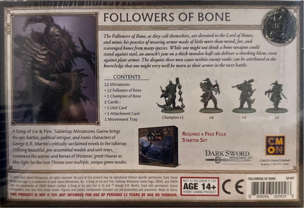 A Song Of Ice And Fire: Followers Of Bone  board game collectible [Barcode 889696009098] - Main Image 2