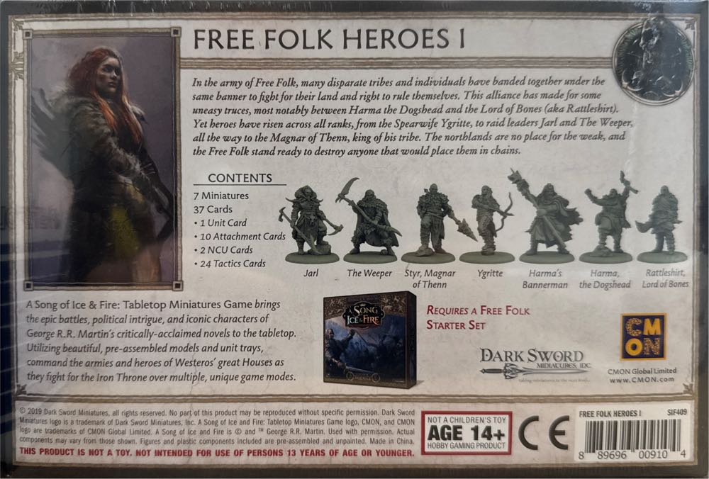 A Song Of Ice And Fire Free Folk Heroes I   board game collectible [Barcode 889696009104] - Main Image 2