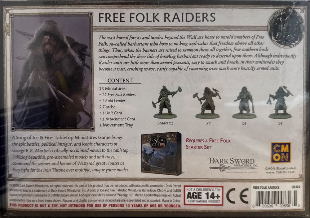 A Song Of Ice And Fire: Free Folk Raiders  board game collectible [Barcode 889696008565] - Main Image 2