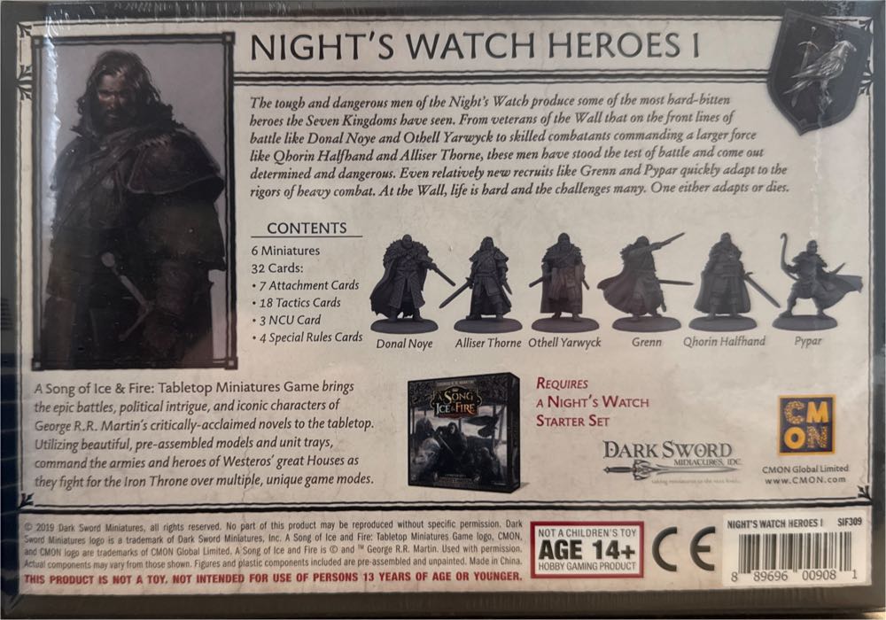 A Song Of Ice And Fire: Night’s Watch Heroes I   board game collectible [Barcode 889696009081] - Main Image 2