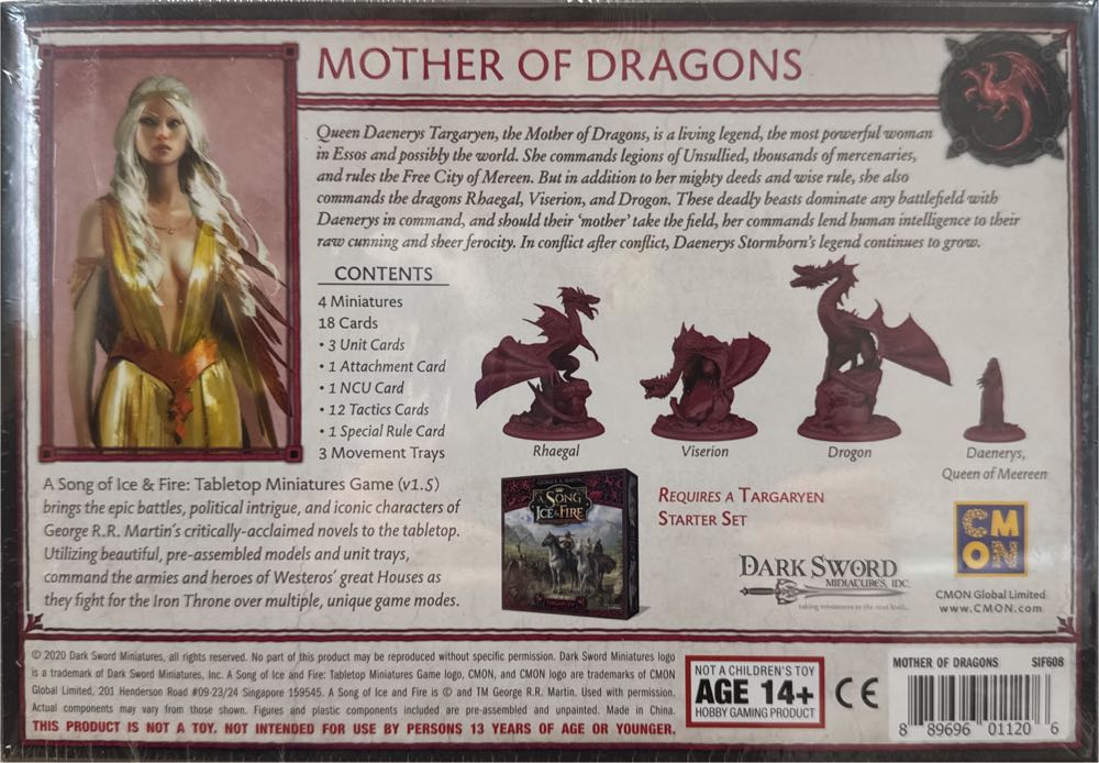 A Song Of Ice And Fire: Mother Of Dragons  board game collectible [Barcode 889696011206] - Main Image 2