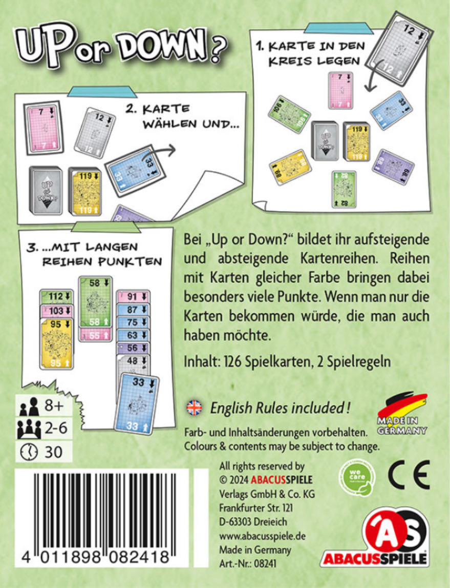 Up or Down?  (2-6) board game collectible - Main Image 2