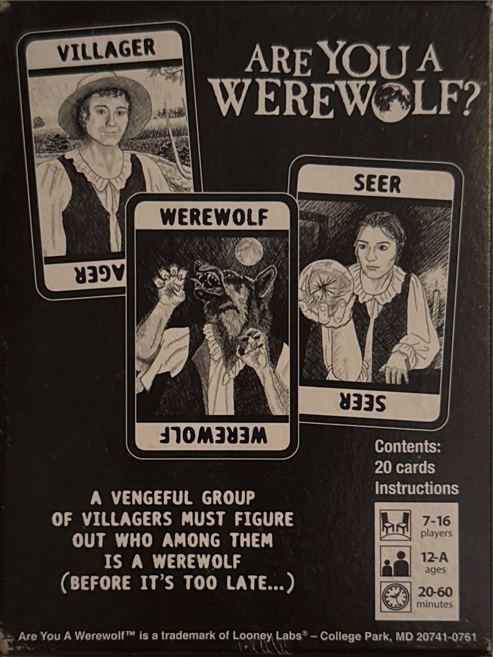 Are You A Werewolf?  (7-16) board game collectible [Barcode 857848004239] - Main Image 2