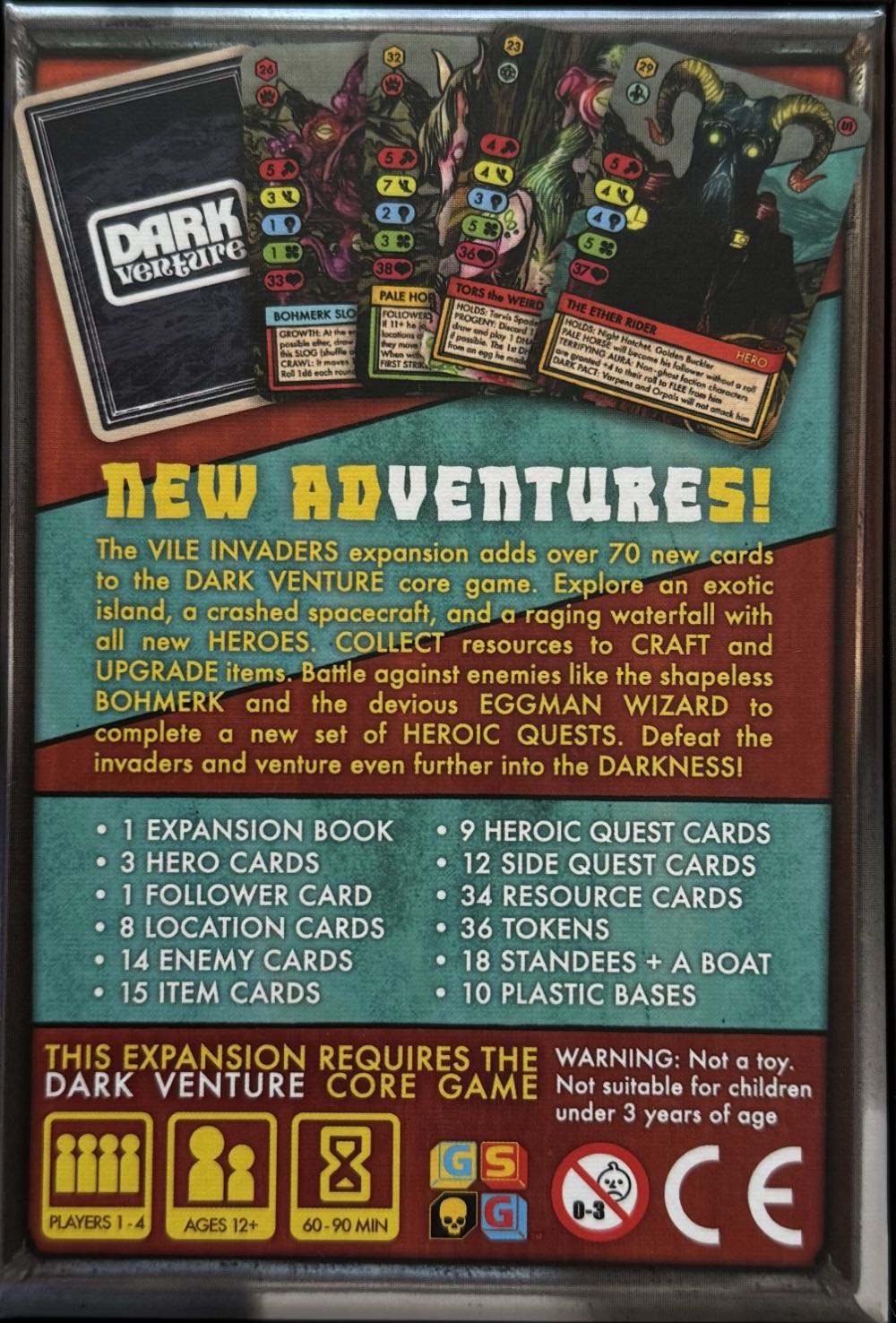 Dark Venture: Vile Invaders  (1-4) board game collectible [Barcode 644216713431] - Main Image 2
