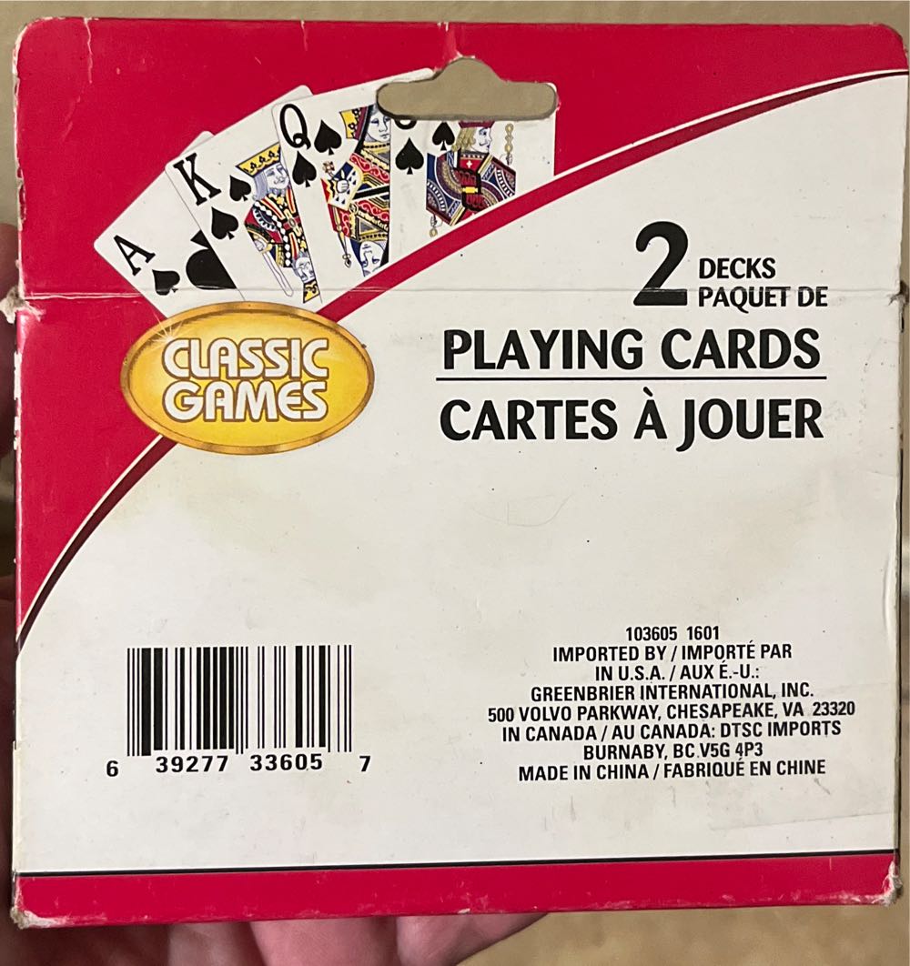 Set 3 Decks Playing Cards 2 Classic One New 1 Christian Brother Brandy Vs  board game collectible [Barcode 639277336057] - Main Image 2