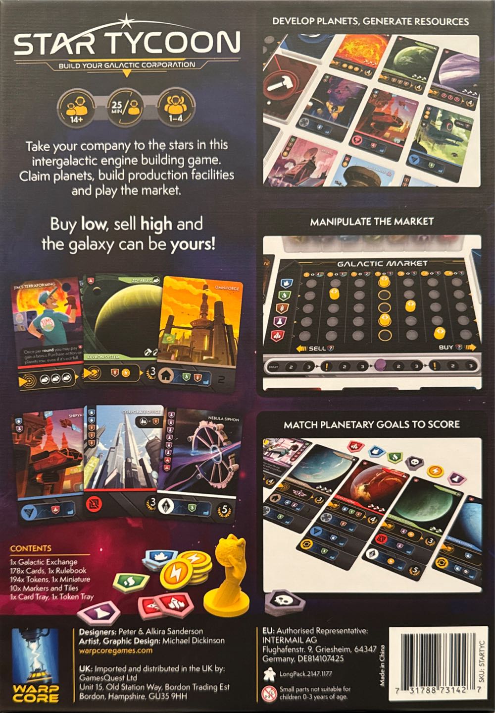 Star Tycoon   (1-4) board game collectible [Barcode 731788731427] - Main Image 2