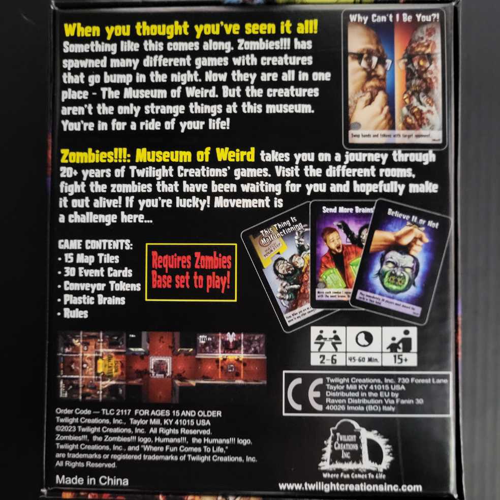 Zombies!!!: 17 Museum Of The Weird   (2-6) board game collectible [Barcode 823913027175] - Main Image 2