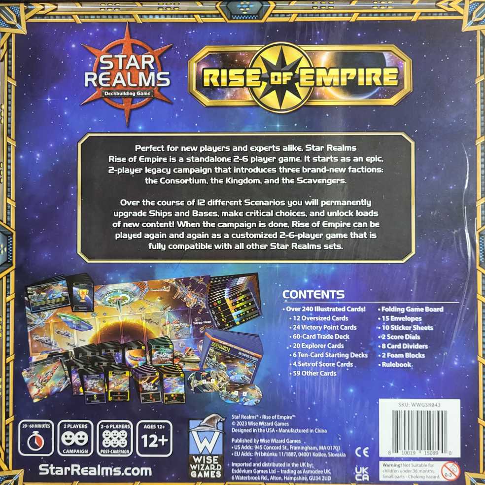 Star Realms: Rise Of Empire  (2-6) board game collectible [Barcode 810019150890] - Main Image 2