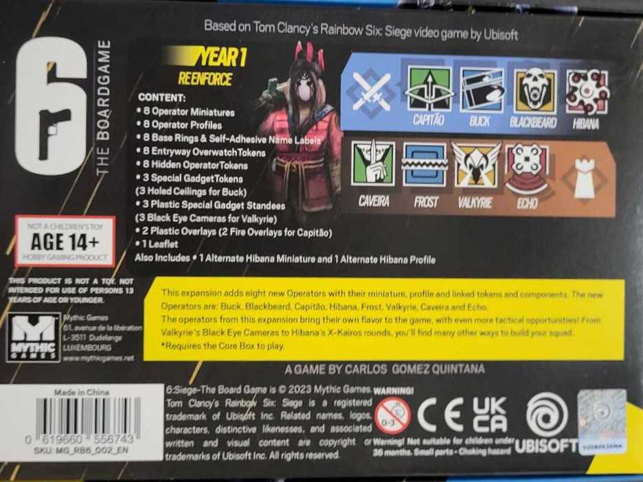 6 Siege: Year 1 Reenforce   (2-4) board game collectible [Barcode 619660556743] - Main Image 2